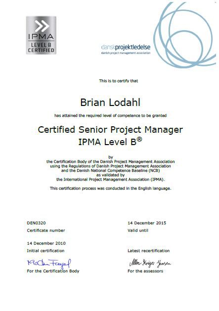 My IPMA diploma